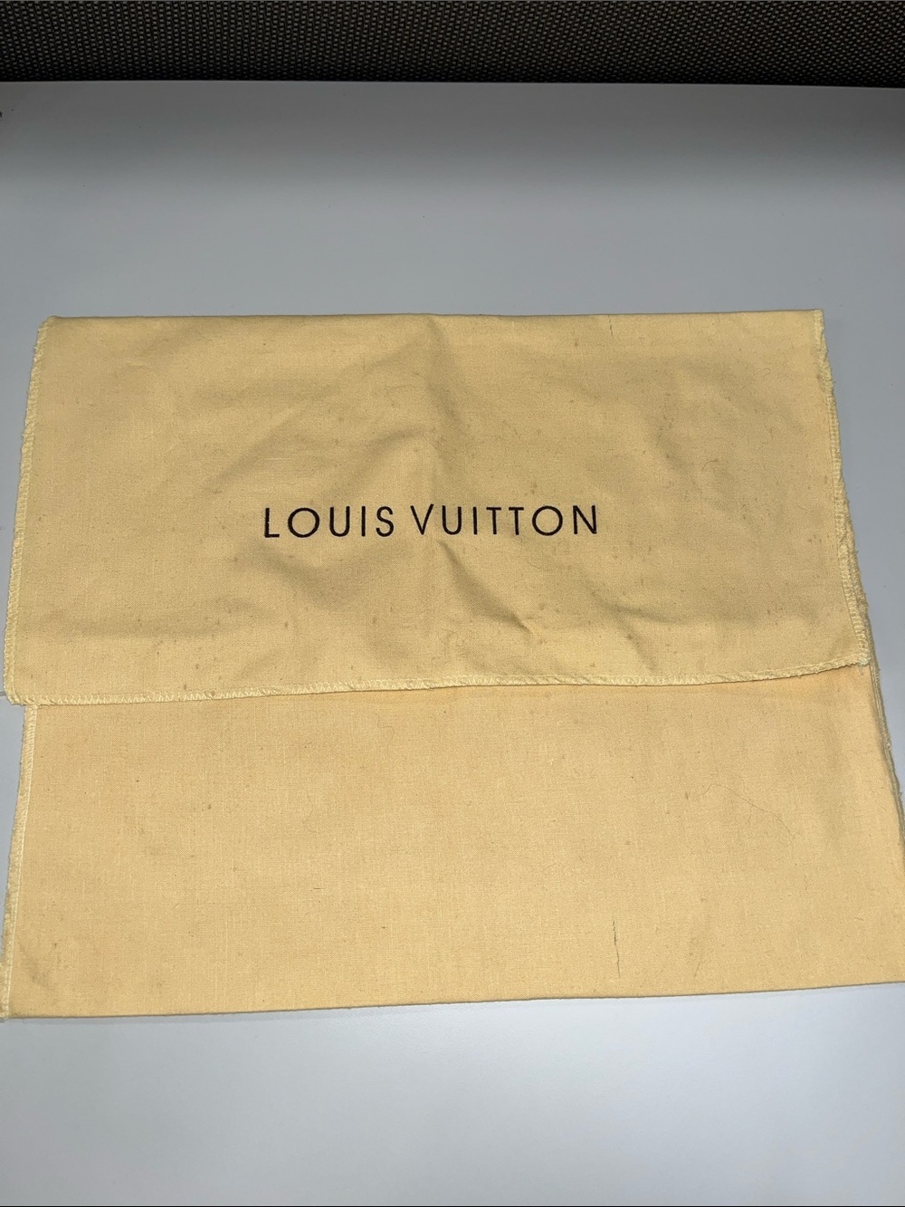 Louis Vuitton Beige Canvas Logo Dust Pouch